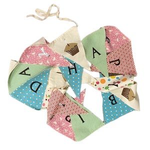 Fabric Happy Birthday Banner